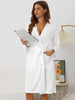 Womens Waffle Bathrobe Soft Kimono Spa & Bath Mid-Length Robes
