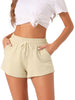 Womens Soft Pajama Bottom Stretch Drawstring with Pockets Sleepwear Lounge Shorts