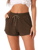 Womens Soft Pajama Bottom Stretch Drawstring with Pockets Sleepwear Lounge Shorts