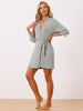 Womens Cotton Robe Lightweight Short Bathrobe Thin Sleepwear Soft Ladies Loungewear