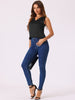 Satin Mesh V Neck Casual Sleeveless Summer Basic Blouse
