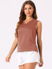 Womens Silk Satin Tank Tops V Neck Casual Sleeveless Blouses Summer Top