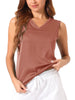 Womens Silk Satin Tank Tops V Neck Casual Sleeveless Blouses Summer Top