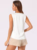Womens Silk Satin Tank Tops V Neck Casual Sleeveless Blouses Summer Top
