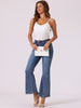 Womens Fit Camisole with Built in Bra Adjustable Spaghetti Strap Pajama Tank Tops Basic Camis Undershirt