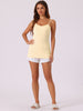 Womens Fit Camisole with Built in Bra Adjustable Spaghetti Strap Pajama Tank Tops Basic Camis Undershirt