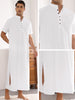 Henley Collar Nightshirts for Men&