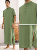 Henley Collar Nightshirts for Men&