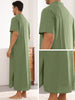 Henley Collar Nightshirts for Men&