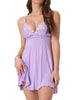 Womens Lingerie Lace Chemise Sleep Gown Mini V Neck Strap Sexy Full Slips Nightgown