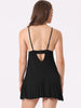Womens Lingerie Lace Chemise Sleep Gown Mini V Neck Strap Sexy Full Slips Nightgown