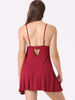 Womens Lingerie Lace Chemise Sleep Gown Mini V Neck Strap Sexy Full Slips Nightgown