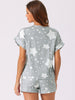 Womens Modal Pajama Sets Soft Short Sleeve Sleepwear Button Top and Shorts 2 Piece Pjs Loungewear