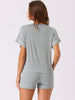 Womens Modal Pajama Sets Soft Short Sleeve Sleepwear Button Top and Shorts 2 Piece Pjs Loungewear