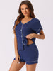 Womens Modal Pajama Sets Soft Short Sleeve Sleepwear Button Top and Shorts 2 Piece Pjs Loungewear