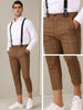 Plaid Cropped Pants for Men&