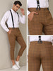Plaid Cropped Pants for Men&