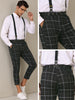 Plaid Cropped Pants for Men&
