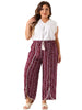 Wide Leg Woven Tassel Elastic Waist Pants