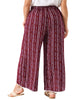 Wide Leg Woven Tassel Elastic Waist Pants