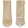 Sparkly Glitter Pointed Toe Clear Wedge Heels Ankle Boots for Women