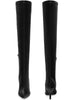 Faux Velvet Pointed Toe Stiletto Heels Over the Knee High Boots for Women
