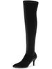 Faux Velvet Pointed Toe Stiletto Heels Over the Knee High Boots for Women