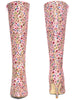 Sparkle Glitter Sequin Lace Stiletto Heel Knee High Boots for Women