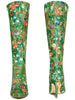 Sparkle Glitter Sequin Lace Stiletto Heel Knee High Boots for Women