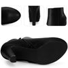 Pointed Toe Platform Chunky Heel Ankle Boots for Women