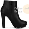 Pointed Toe Platform Chunky Heel Ankle Boots for Women