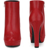 Pointed Toe Platform Chunky Heel Ankle Boots for Women