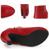 Pointed Toe Platform Chunky Heel Ankle Boots for Women