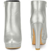 Pointed Toe Platform Chunky Heel Ankle Boots for Women