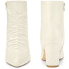 Pointed Toe Slouched Block Heels Ankle Boots for Women