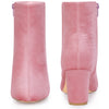 Round Toe Chunky Heels Ankle Boots for Women