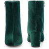 Round Toe Chunky Heels Ankle Boots for Women
