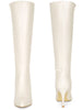 Stone Pattern Pointed Toe Stiletto Heel Knee High Boots for Women