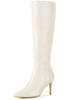 Stone Pattern Pointed Toe Stiletto Heel Knee High Boots for Women