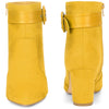 Buckle Strap Pointed Toe Chunky Heel Ankle Boots for Women