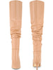 Pointed Toe Slouches Stiletto Heels Over the Knee High Boots for Women