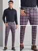 Plaid Printed Dress Pants for Men&