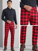 Plaid Printed Dress Pants for Men&