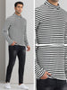 Striped Turtleneck T-Shirts for Men&