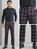 Plaid Printed Pants for Men&