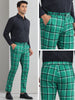Plaid Printed Pants for Men&