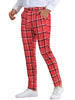 Plaid Printed Pants for Men&