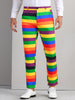 Rainbow Striped Dress Pants for Men&