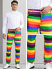 Rainbow Striped Dress Pants for Men&