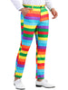 Rainbow Striped Dress Pants for Men&